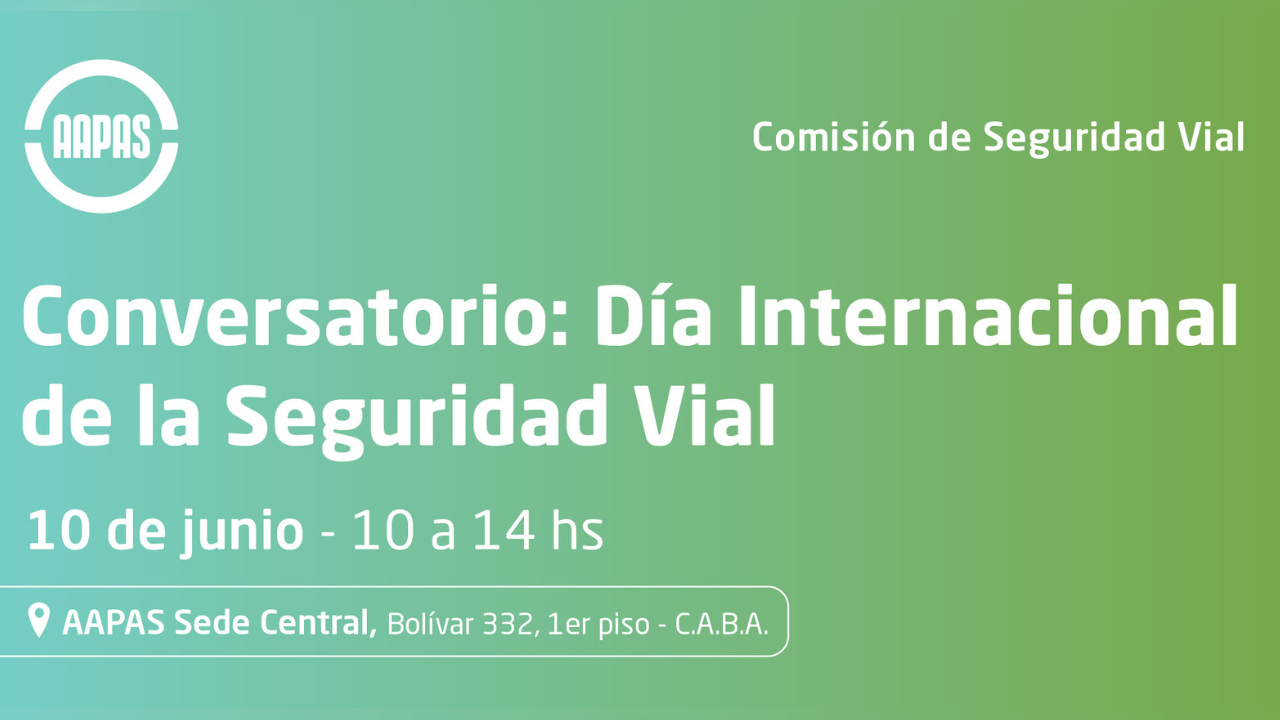 Fecha: Martes 10 de junio. Lugar: AAPAS – Bolívar 332, 1º piso (CABA). El evento contará con dos bloques intensivos. Cupos limitados.