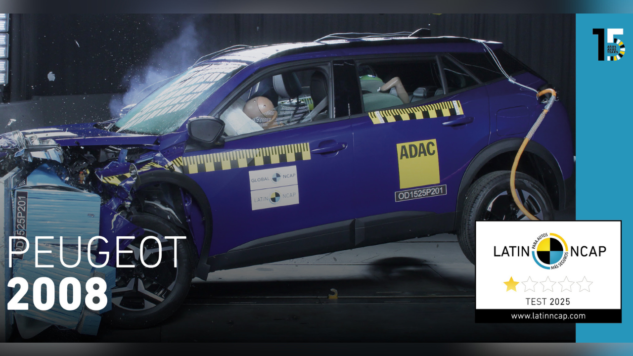 El Programa de Evaluación de vehículos presentó hoy el tercer resultado del año, donde el Peugeot 2008 alcanzó solamente una estrella.