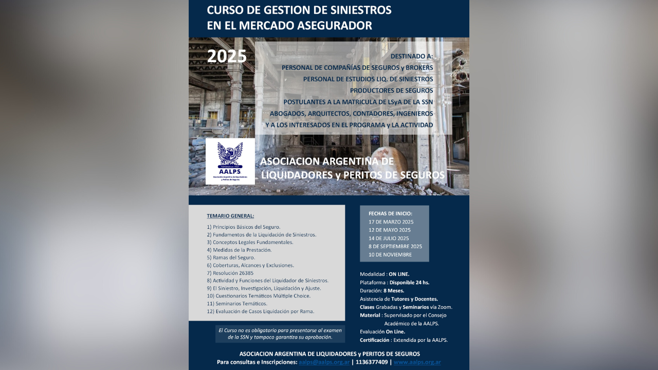 Fecha de Inicio: 19 de Enero de 2026. Los cursos se extenderán por 8 meses. Modalidad: Online.