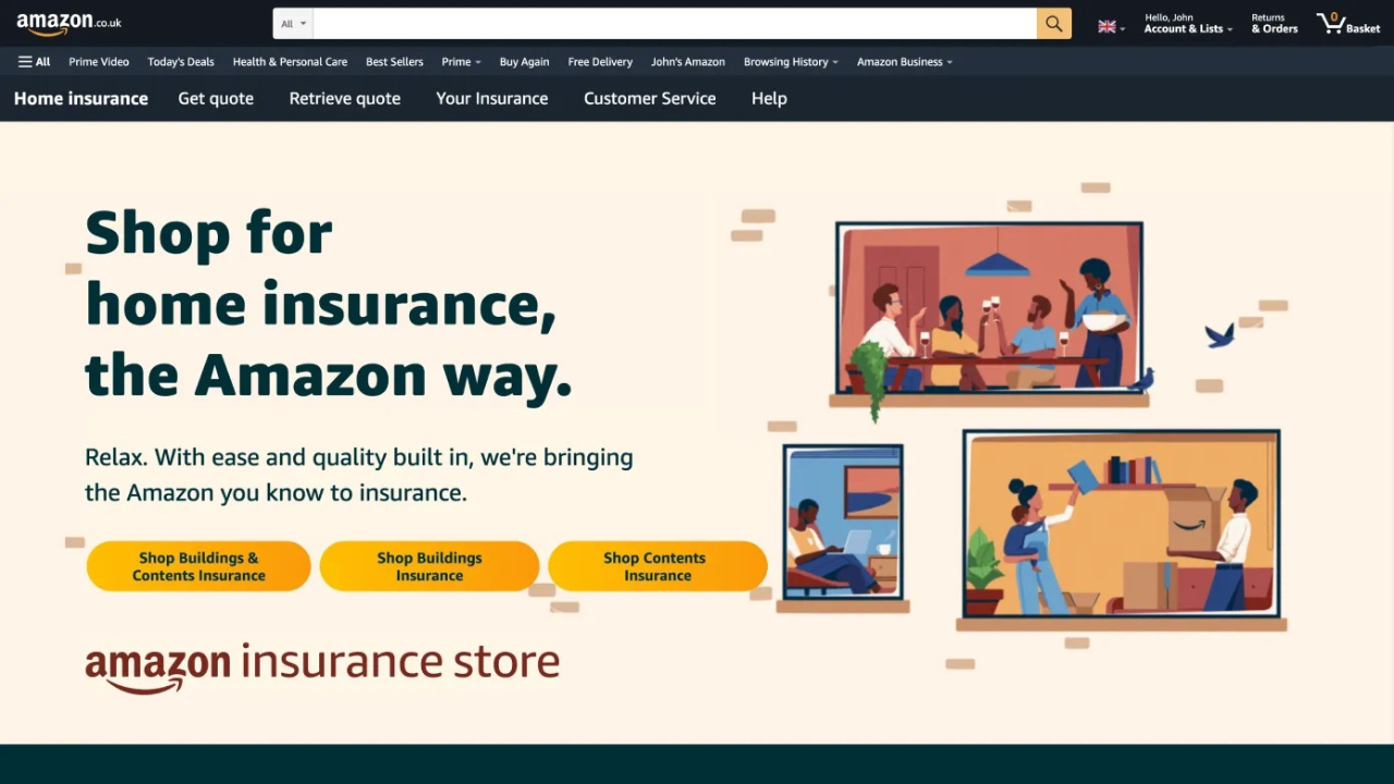 Al igual que un agregador, pero completamente dentro de la web de Amazon, permite a los clientes comparar pólizas y precios en la tienda y permanecer en la web de Amazon para completar su compra.