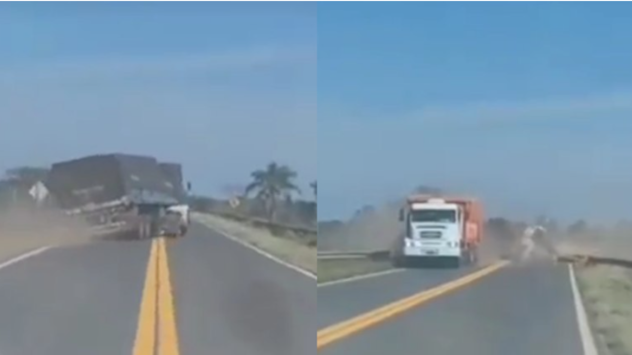 El chofer tuvo un shock de hipoglucemia y después de zigzaguear volcó con el camión en la ruta 14 en Corrientes.