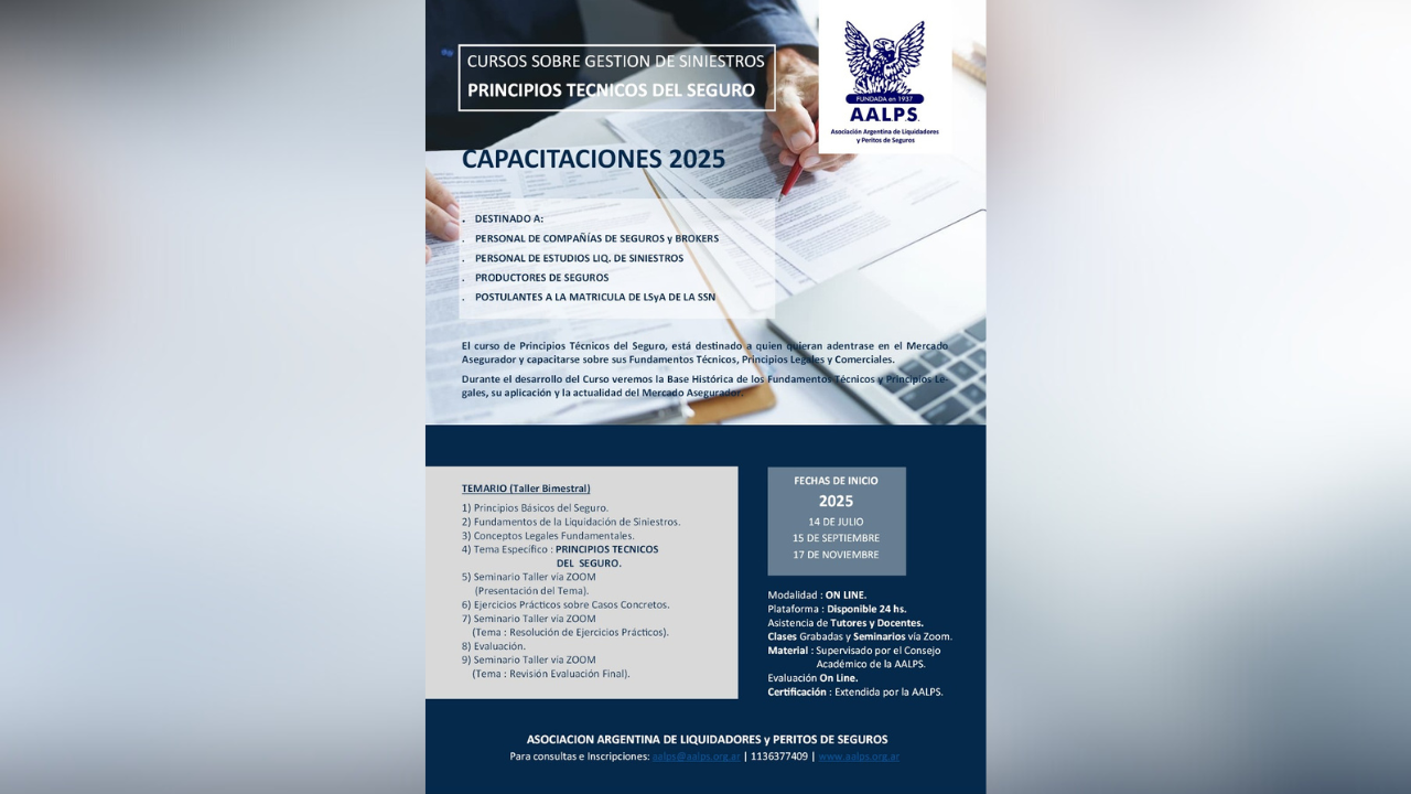 Cierre de inscripción. Fecha de Inicio: 15 de Septiembre de 2025. Los cursos se extenderán por 8 meses.
