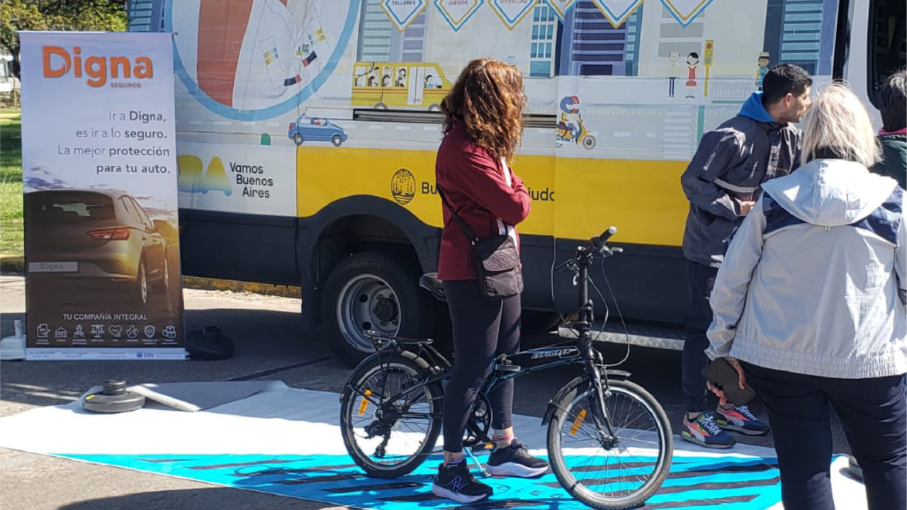 Organizada por el equipo de Educación Vial de la Secretaría de Transporte y Obras Públicas de CABA junto a Mujeres al volante.