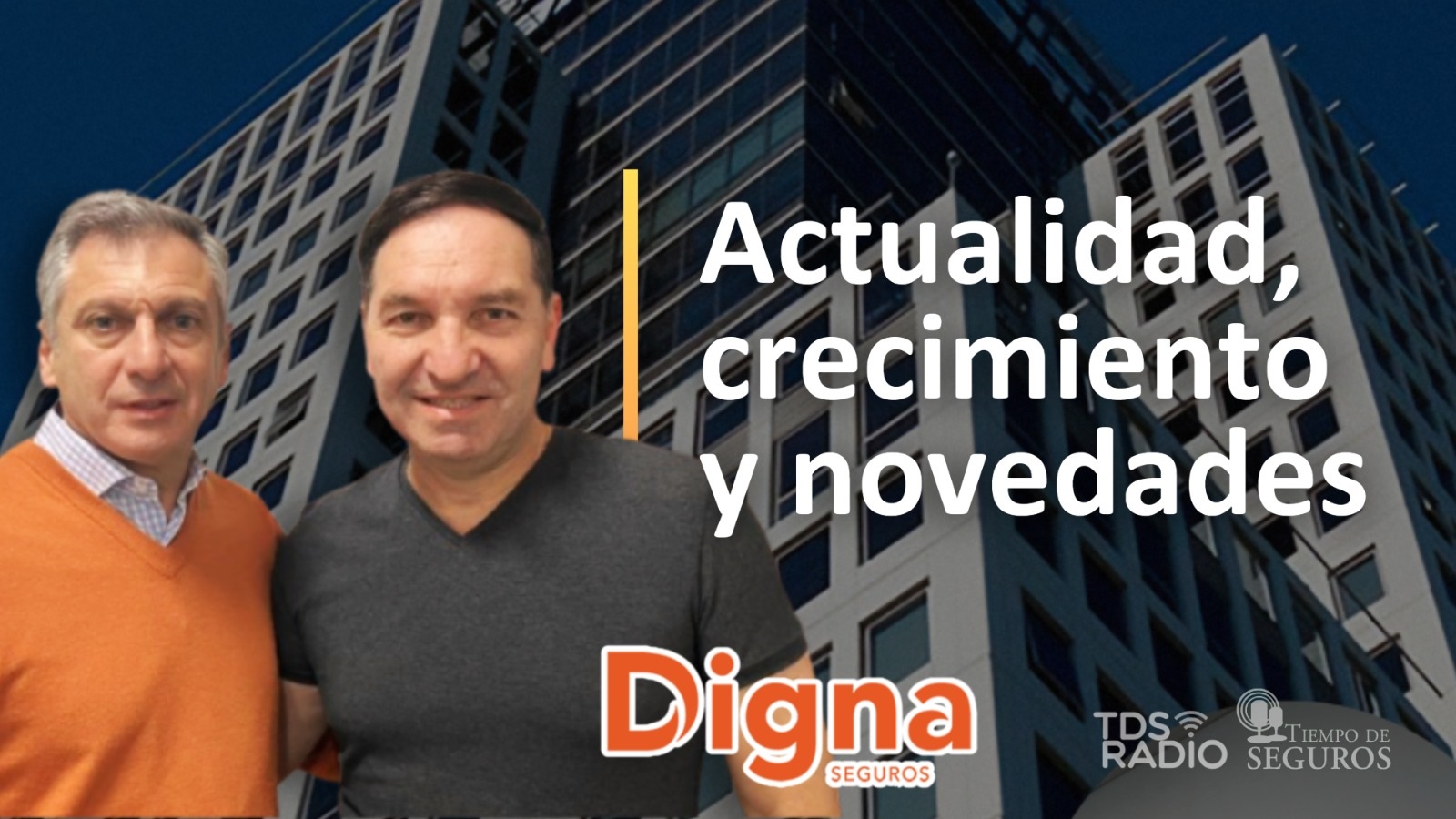 Nos visitaron en estudios Sergio Delorenzi (Presidente) y Daniel Bonetto (Gerente Comercial), de esta aseguradora, para contarnos de la actualidad de la misma, las nuevas oficinas, la reciente calificación A otorgada por Evaluadora Latinoamericana.