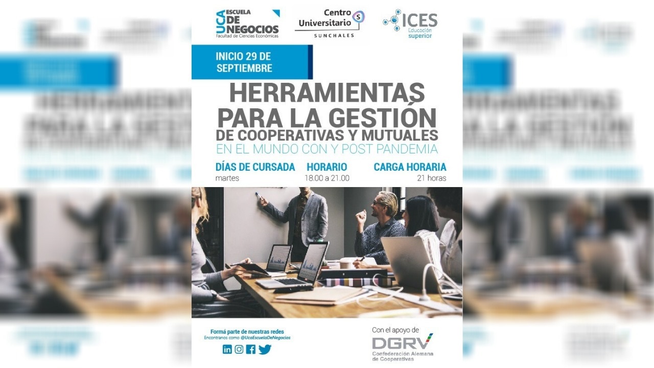 A través de su Instituto Cooperativo de Enseñanza Superior ICES Nivel Superior y su Centro Universitario Sunchales, junto a UCA Escuela de Negocios, presentan...