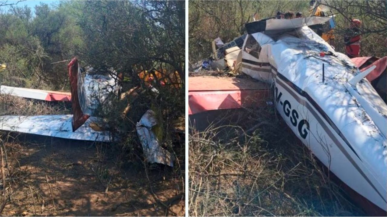 La aeronave cayó este domingo en una zona rural de la ciudad de Córdoba. Sus cinco ocupantes, tres adultos y dos menores, fueron rescatados conscientes y trasladados a distintos hospitales.