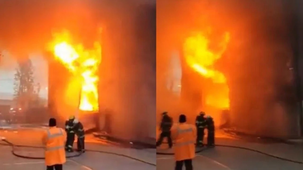 Un incendio en un depósito de una empresa de residuos químicos que no dejó víctimas hasta el momento. Bomberos de Tigre, San Isidro y San Fernando fueron a combatir con el fuego.