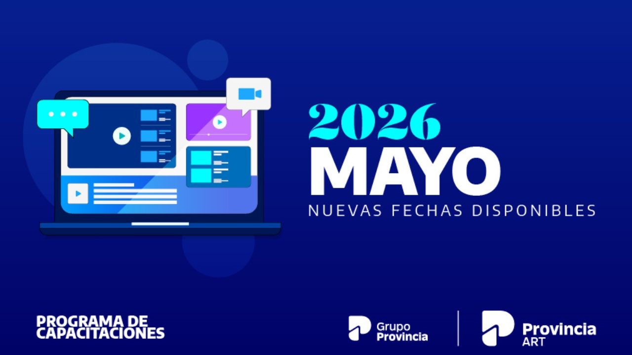 La aseguradora de riesgos de Grupo Provincia confirmó su cronograma de cursos gratuitos para el quinto mes del año.