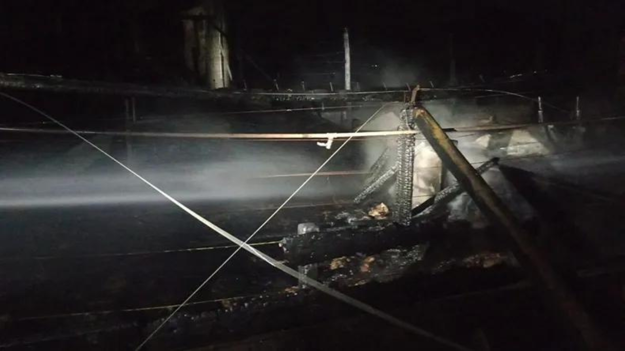 El incendio se produjo en un establecimiento porcino en una zona rural de Entre Ríos. Por ahora se desconoce el origen del foco ígneo.