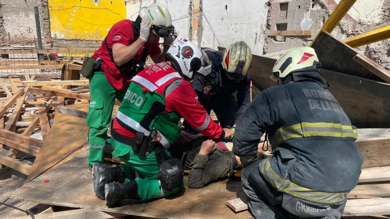 Trabajó personal de SAME y Bomberos de la Ciudad.