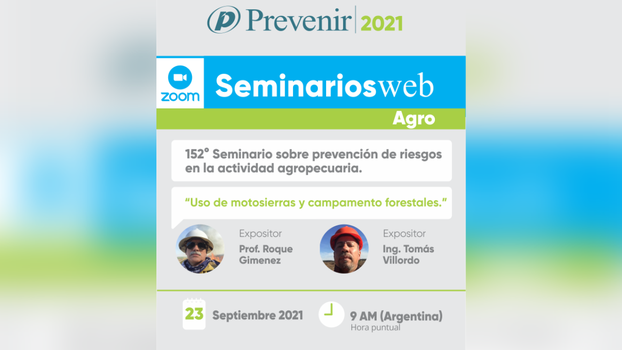 Fecha: 23 Septiembre 2021 - Abierto y gratuito. Cupos limitados. Se entregan certificados.