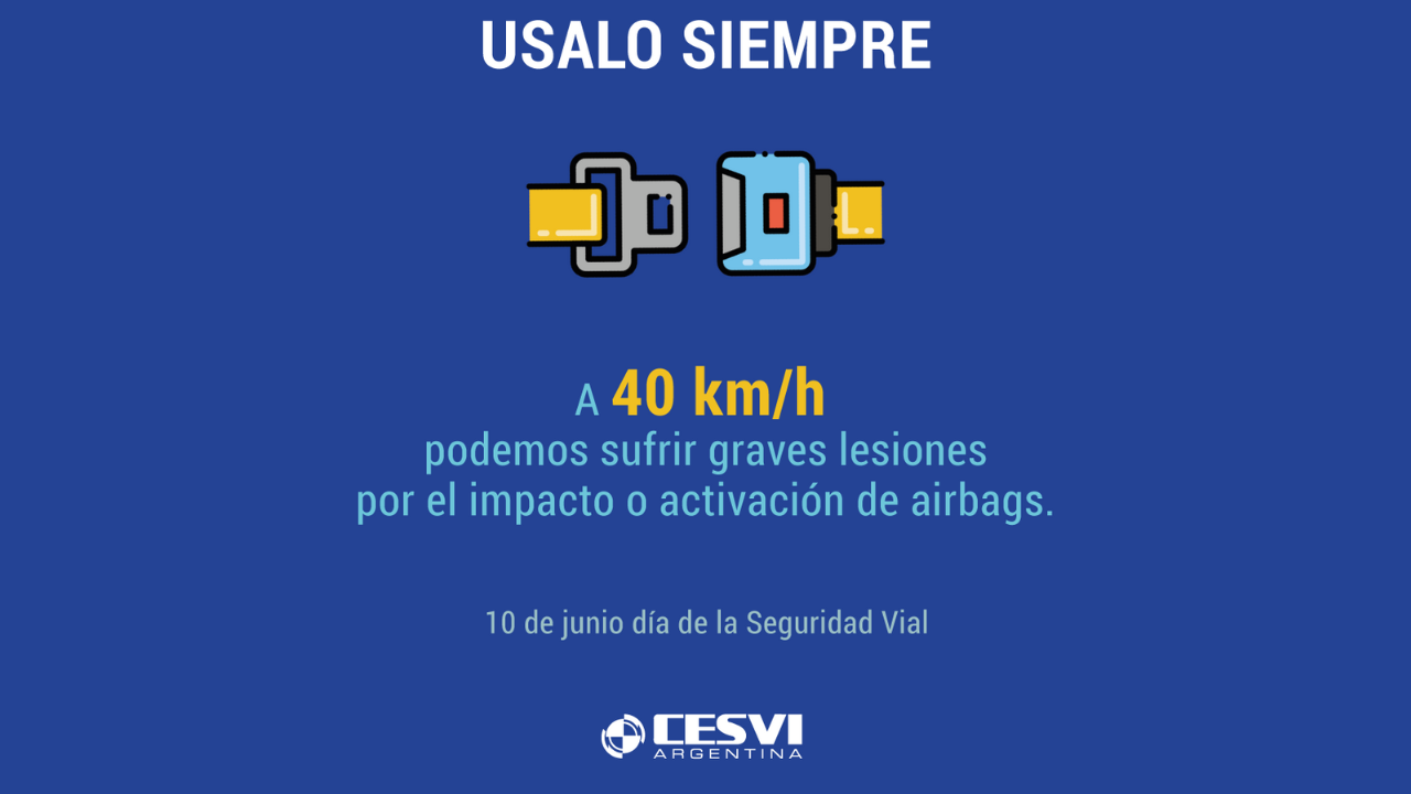 Se aproxima el 10 de junio, día de la Seguridad Vial y CESVI te recuerda la importancia del uso del cinturón de seguridad a través "Usalo Siempre".